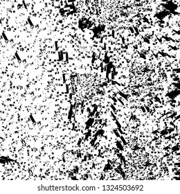 Rough, scratch, splatter grunge pattern design brush strokes. Overlay texture. Faded black-white dyed paper texture. Sketch grunge design. Use for poster, cover, banner, mock-up, stickers layout.