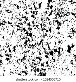 Rough, scratch, splatter grunge pattern design brush strokes. Overlay texture. Faded black-white dyed paper texture. Sketch grunge design. Use for poster, cover, banner, mock-up, stickers layout.