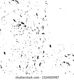 Rough, scratch, splatter grunge pattern design brush strokes. Overlay texture. Faded black-white dyed paper texture. Sketch grunge design. Use for poster, cover, banner, mock-up, stickers layout.