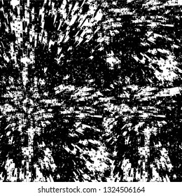 Rough, scratch, splatter grunge pattern design brush strokes. Overlay texture. Faded black-white dyed paper texture. Sketch grunge design. Use for poster, cover, banner, mock-up, stickers layout.