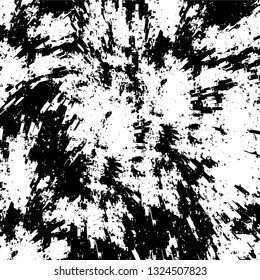 Rough, scratch, splatter grunge pattern design brush strokes. Overlay texture. Faded black-white dyed paper texture. Sketch grunge design. Use for poster, cover, banner, mock-up, stickers layout.