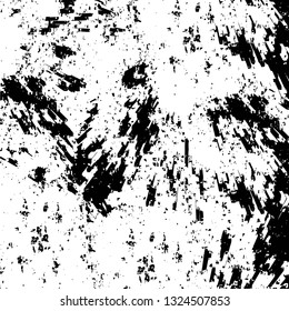 Rough, scratch, splatter grunge pattern design brush strokes. Overlay texture. Faded black-white dyed paper texture. Sketch grunge design. Use for poster, cover, banner, mock-up, stickers layout.