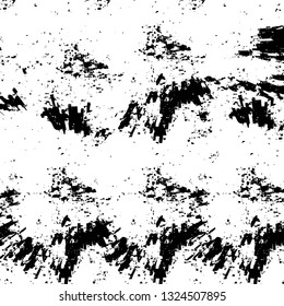 Rough, scratch, splatter grunge pattern design brush strokes. Overlay texture. Faded black-white dyed paper texture. Sketch grunge design. Use for poster, cover, banner, mock-up, stickers layout.
