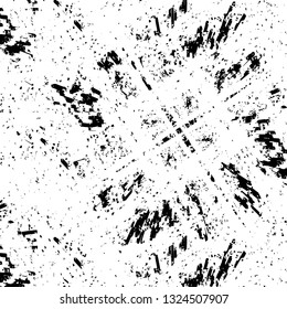Rough, scratch, splatter grunge pattern design brush strokes. Overlay texture. Faded black-white dyed paper texture. Sketch grunge design. Use for poster, cover, banner, mock-up, stickers layout.