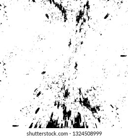Rough, scratch, splatter grunge pattern design brush strokes. Overlay texture. Faded black-white dyed paper texture. Sketch grunge design. Use for poster, cover, banner, mock-up, stickers layout.