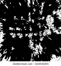 Rough, scratch, splatter grunge pattern design brush strokes. Overlay texture. Faded black-white dyed paper texture. Sketch grunge design. Use for poster, cover, banner, mock-up, stickers layout.
