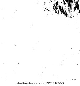 Rough, scratch, splatter grunge pattern design brush strokes. Overlay texture. Faded black-white dyed paper texture. Sketch grunge design. Use for poster, cover, banner, mock-up, stickers layout.