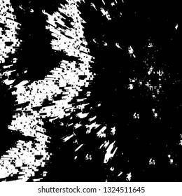 Rough, scratch, splatter grunge pattern design brush strokes. Overlay texture. Faded black-white dyed paper texture. Sketch grunge design. Use for poster, cover, banner, mock-up, stickers layout.