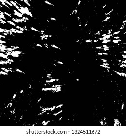 Rough, scratch, splatter grunge pattern design brush strokes. Overlay texture. Faded black-white dyed paper texture. Sketch grunge design. Use for poster, cover, banner, mock-up, stickers layout.