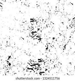 Rough, scratch, splatter grunge pattern design brush strokes. Overlay texture. Faded black-white dyed paper texture. Sketch grunge design. Use for poster, cover, banner, mock-up, stickers layout.