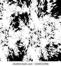 Rough, scratch, splatter grunge pattern design brush strokes. Overlay texture. Faded black-white dyed paper texture. Sketch grunge design. Use for poster, cover, banner, mock-up, stickers layout.