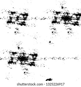 Rough, scratch, splatter grunge pattern design brush strokes. Overlay texture. Faded black-white dyed paper texture. Sketch grunge design. Use for poster, cover, banner, mock-up, stickers layout.