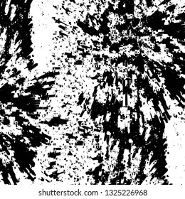 Rough, scratch, splatter grunge pattern design brush strokes. Overlay texture. Faded black-white dyed paper texture. Sketch grunge design. Use for poster, cover, banner, mock-up, stickers layout.