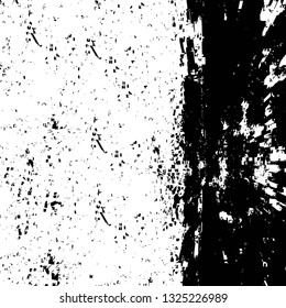 Rough, scratch, splatter grunge pattern design brush strokes. Overlay texture. Faded black-white dyed paper texture. Sketch grunge design. Use for poster, cover, banner, mock-up, stickers layout.