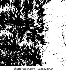 Rough, scratch, splatter grunge pattern design brush strokes. Overlay texture. Faded black-white dyed paper texture. Sketch grunge design. Use for poster, cover, banner, mock-up, stickers layout.