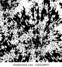Rough, scratch, splatter grunge pattern design brush strokes. Overlay texture. Faded black-white dyed paper texture. Sketch grunge design. Use for poster, cover, banner, mock-up, stickers layout.