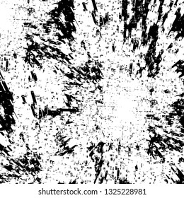 Rough, scratch, splatter grunge pattern design brush strokes. Overlay texture. Faded black-white dyed paper texture. Sketch grunge design. Use for poster, cover, banner, mock-up, stickers layout.