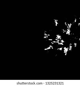 Rough, scratch, splatter grunge pattern design brush strokes. Overlay texture. Faded black-white dyed paper texture. Sketch grunge design. Use for poster, cover, banner, mock-up, stickers layout.