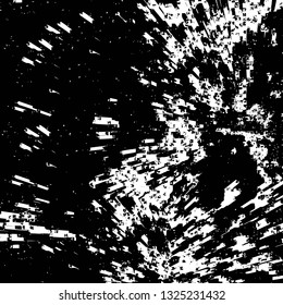 Rough, scratch, splatter grunge pattern design brush strokes. Overlay texture. Faded black-white dyed paper texture. Sketch grunge design. Use for poster, cover, banner, mock-up, stickers layout.