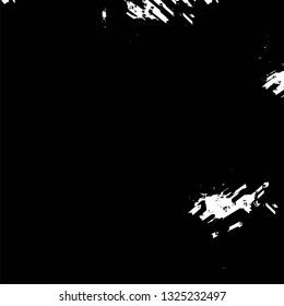 Rough, scratch, splatter grunge pattern design brush strokes. Overlay texture. Faded black-white dyed paper texture. Sketch grunge design. Use for poster, cover, banner, mock-up, stickers layout.