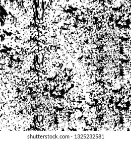 Rough, scratch, splatter grunge pattern design brush strokes. Overlay texture. Faded black-white dyed paper texture. Sketch grunge design. Use for poster, cover, banner, mock-up, stickers layout.