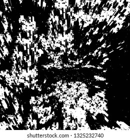 Rough, scratch, splatter grunge pattern design brush strokes. Overlay texture. Faded black-white dyed paper texture. Sketch grunge design. Use for poster, cover, banner, mock-up, stickers layout.