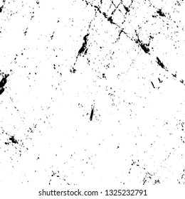 Rough, scratch, splatter grunge pattern design brush strokes. Overlay texture. Faded black-white dyed paper texture. Sketch grunge design. Use for poster, cover, banner, mock-up, stickers layout.