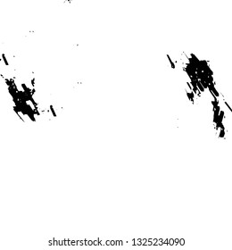 Rough, scratch, splatter grunge pattern design brush strokes. Overlay texture. Faded black-white dyed paper texture. Sketch grunge design. Use for poster, cover, banner, mock-up, stickers layout.