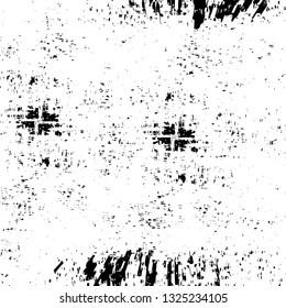 Rough, scratch, splatter grunge pattern design brush strokes. Overlay texture. Faded black-white dyed paper texture. Sketch grunge design. Use for poster, cover, banner, mock-up, stickers layout.