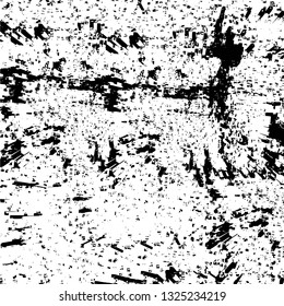 Rough, scratch, splatter grunge pattern design brush strokes. Overlay texture. Faded black-white dyed paper texture. Sketch grunge design. Use for poster, cover, banner, mock-up, stickers layout.