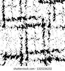 Rough, scratch, splatter grunge pattern design brush strokes. Overlay texture. Faded black-white dyed paper texture. Sketch grunge design. Use for poster, cover, banner, mock-up, stickers layout.
