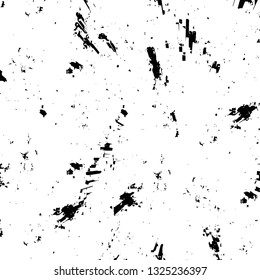 Rough, scratch, splatter grunge pattern design brush strokes. Overlay texture. Faded black-white dyed paper texture. Sketch grunge design. Use for poster, cover, banner, mock-up, stickers layout.