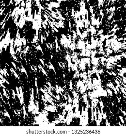 Rough, scratch, splatter grunge pattern design brush strokes. Overlay texture. Faded black-white dyed paper texture. Sketch grunge design. Use for poster, cover, banner, mock-up, stickers layout.