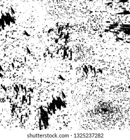 Rough, scratch, splatter grunge pattern design brush strokes. Overlay texture. Faded black-white dyed paper texture. Sketch grunge design. Use for poster, cover, banner, mock-up, stickers layout.