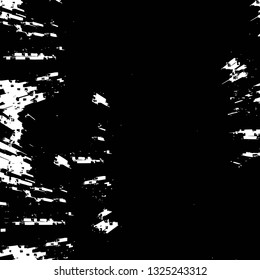 Rough, scratch, splatter grunge pattern design brush strokes. Overlay texture. Faded black-white dyed paper texture. Sketch grunge design. Use for poster, cover, banner, mock-up, stickers layout.