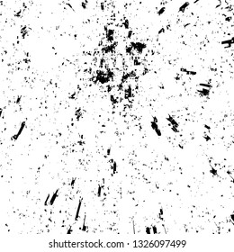 Rough, scratch, splatter grunge pattern design brush strokes. Overlay texture. Faded black-white dyed paper texture. Sketch grunge design. Use for poster, cover, banner, mock-up, stickers layout.