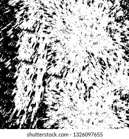 Rough, scratch, splatter grunge pattern design brush strokes. Overlay texture. Faded black-white dyed paper texture. Sketch grunge design. Use for poster, cover, banner, mock-up, stickers layout.