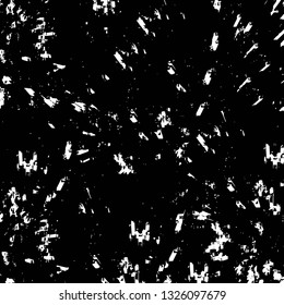 Rough, scratch, splatter grunge pattern design brush strokes. Overlay texture. Faded black-white dyed paper texture. Sketch grunge design. Use for poster, cover, banner, mock-up, stickers layout.