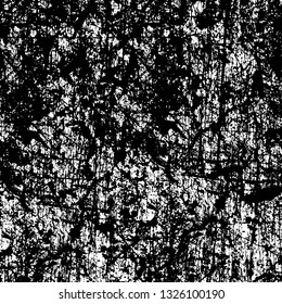 Rough, scratch, splatter grunge pattern design brush strokes. Overlay texture. Faded black-white dyed paper texture. Sketch grunge design. Use for poster, cover, banner, mock-up, stickers layout.