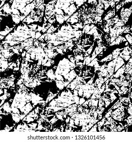 Rough, scratch, splatter grunge pattern design brush strokes. Overlay texture. Faded black-white dyed paper texture. Sketch grunge design. Use for poster, cover, banner, mock-up, stickers layout.