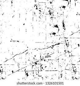 Rough, scratch, splatter grunge pattern design brush strokes. Overlay texture. Faded black-white dyed paper texture. Sketch grunge design. Use for poster, cover, banner, mock-up, stickers layout.