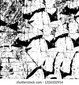 Rough, scratch, splatter grunge pattern design brush strokes. Overlay texture. Faded black-white dyed paper texture. Sketch grunge design. Use for poster, cover, banner, mock-up, stickers layout.