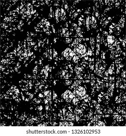 Rough, scratch, splatter grunge pattern design brush strokes. Overlay texture. Faded black-white dyed paper texture. Sketch grunge design. Use for poster, cover, banner, mock-up, stickers layout.