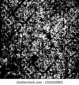 Rough, scratch, splatter grunge pattern design brush strokes. Overlay texture. Faded black-white dyed paper texture. Sketch grunge design. Use for poster, cover, banner, mock-up, stickers layout.