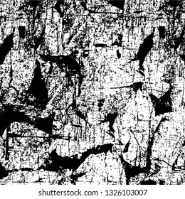 Rough, scratch, splatter grunge pattern design brush strokes. Overlay texture. Faded black-white dyed paper texture. Sketch grunge design. Use for poster, cover, banner, mock-up, stickers layout.