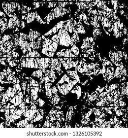 Rough, scratch, splatter grunge pattern design brush strokes. Overlay texture. Faded black-white dyed paper texture. Sketch grunge design. Use for poster, cover, banner, mock-up, stickers layout.