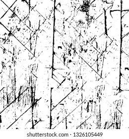 Rough, scratch, splatter grunge pattern design brush strokes. Overlay texture. Faded black-white dyed paper texture. Sketch grunge design. Use for poster, cover, banner, mock-up, stickers layout.