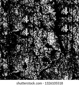 Rough, scratch, splatter grunge pattern design brush strokes. Overlay texture. Faded black-white dyed paper texture. Sketch grunge design. Use for poster, cover, banner, mock-up, stickers layout.