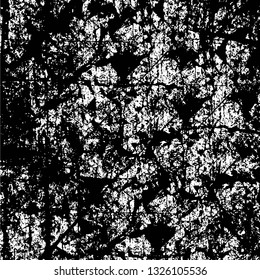 Rough, scratch, splatter grunge pattern design brush strokes. Overlay texture. Faded black-white dyed paper texture. Sketch grunge design. Use for poster, cover, banner, mock-up, stickers layout.