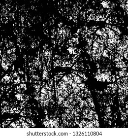 Rough, scratch, splatter grunge pattern design brush strokes. Overlay texture. Faded black-white dyed paper texture. Sketch grunge design. Use for poster, cover, banner, mock-up, stickers layout.